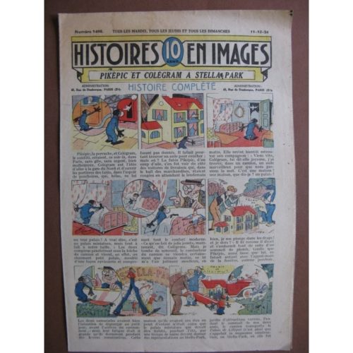 LES HISTOIRES EN IMAGES n°1498 – PIKEPIC ET COLEGRAM A STELLA PARK (ouistiti, perruche, Lilliput)