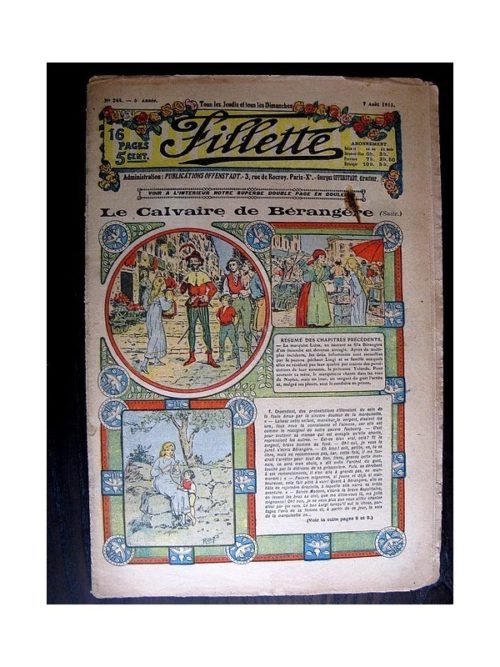 FILLETTE (SPE) 1913 N°244 LE CALVAIRE DE BERANGERE (Robe Yolande – 2)