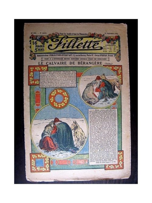 FILLETTE (SPE) 1913 N°254 LE CALVAIRE DE BERANGERE (Robe Mariette)