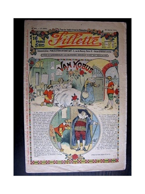 FILLETTE (SPE) 1914 N°291 VAN KOBUS (Mode Fillette – Modèles de robes et manteaux)