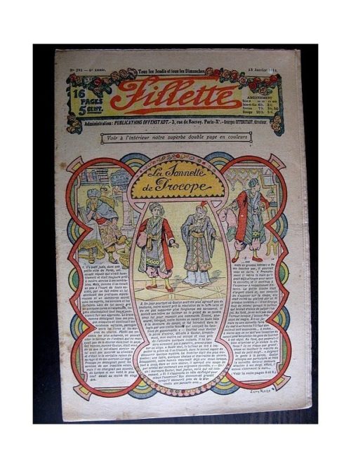 FILLETTE (SPE) 1914 N°293 LA SONNETTE DE PROCOPE (Mode Fillette – Modèles de robes et déguisements)