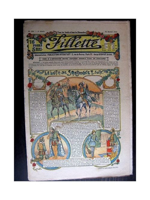 FILLETTE (SPE) 1914 N°298 LE LUTH DE SANSONNET (Poupée Friquette – Costume d’Incroyable – 2)