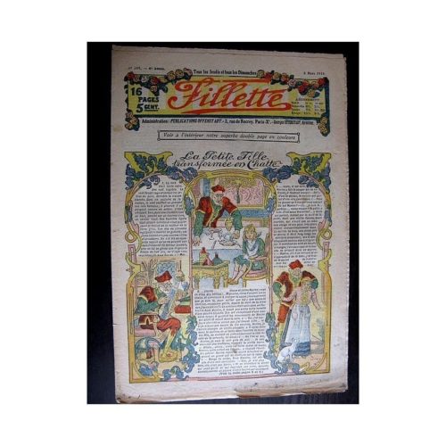 FILLETTE (SPE) 1914 N°305 LA PETITE FILLE TRANSFORMEE EN CHATTE (Mode Fillette – Modèles de robes)