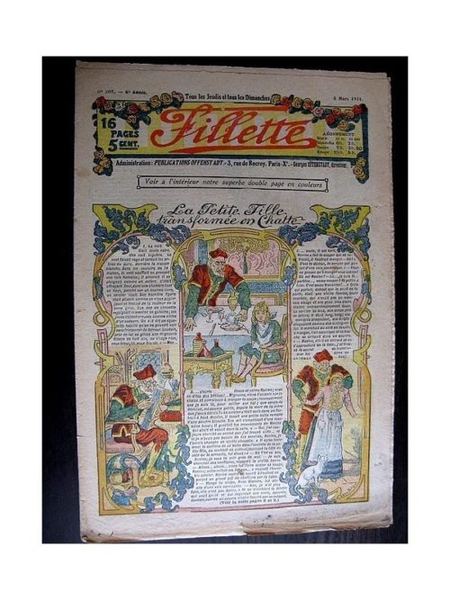 FILLETTE (SPE) 1914 N°305 LA PETITE FILLE TRANSFORMEE EN CHATTE (Mode Fillette – Modèles de robes)
