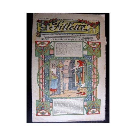 FILLETTE 1914 N°310 ROBIN L'ARCHER AU BONNET MAGIQUE (Poupée Fillette - Robe Lilyette)