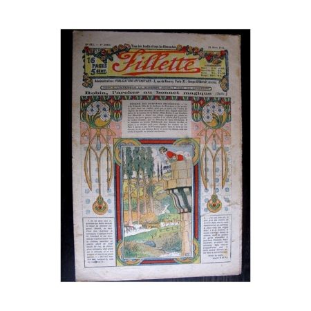 FILLETTE 1914 N°311 ROBIN L'ARCHER AU BONNET MAGIQUE (Mode - modèles de corsages et robes)