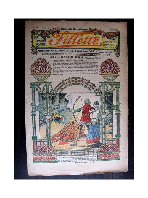 FILLETTE (SPE) 1914 N°319 ROBIN L’ARCHER AU BONNET MAGIQUE (Mode – modèle de robe de mariée)