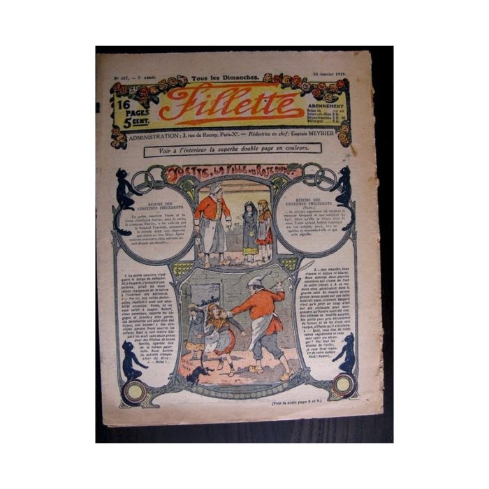 FILLETTE 1915 N°357 YVETTE LA FILLE DES ROSEAUX (Mode de Fillette - Modèle de robes 1915)