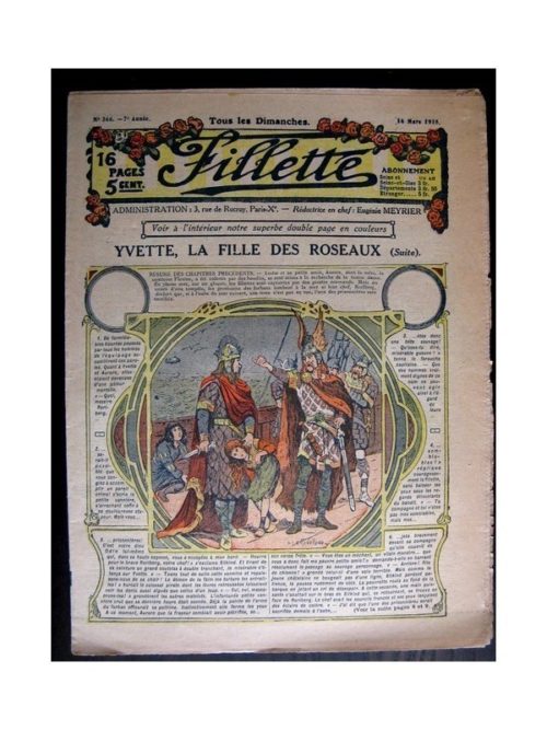 FILLETTE (SPE) 1915 N°366 YVETTE LA FILLE DES ROSEAUX (Poupée Fillette – Robe Favorite)