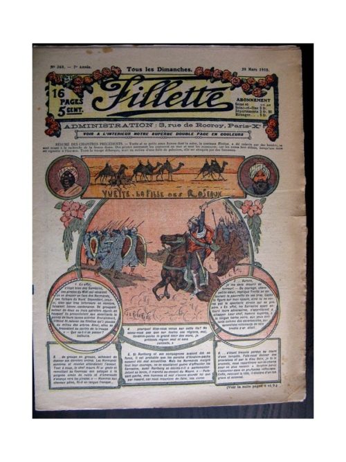 FILLETTE (SPE) 1915 N°368 YVETTE LA FILLE DES ROSEAUX (poupée Fillette – Costume anglais)