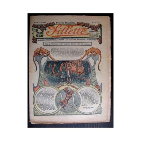 FILLETTE 1915 N°369 YVETTE LA FILLE DES ROSEAUX (poupée Fillette - Costume anglais)