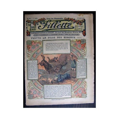 FILLETTE (SPE) 1915 N°370 YVETTE LA FILLE DES ROSEAUX (Mode de Fillette – Modèles de robes 1915)
