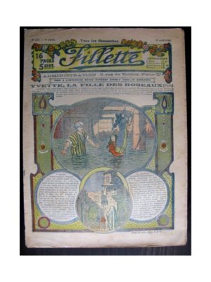 FILLETTE (SPE) 1915 N°372 YVETTE LA FILLE DES ROSEAUX (Mode de Fillette – Modèles de robes 1915)