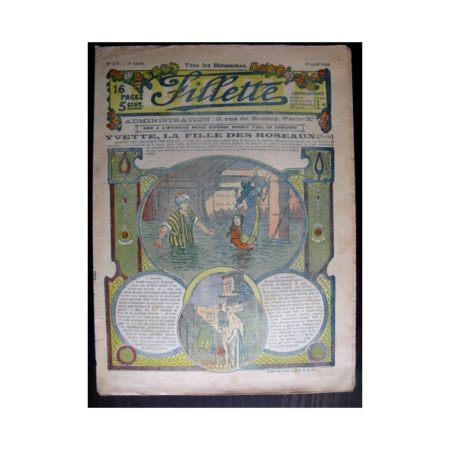 FILLETTE 1915 N°370 YVETTE LA FILLE DES ROSEAUX (Mode de Fillette - Modèles de robes 1915)