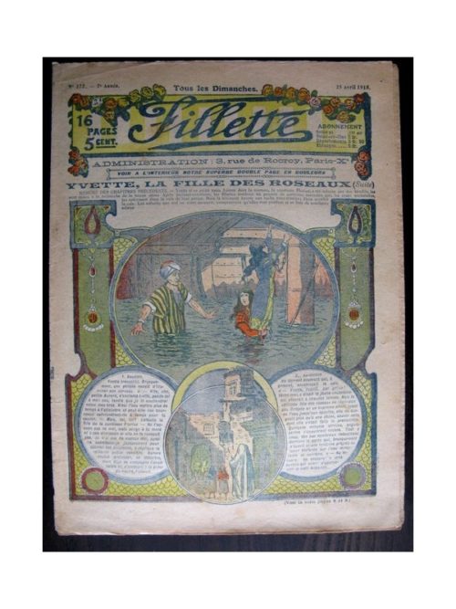 FILLETTE (SPE) 1915 N°372 YVETTE LA FILLE DES ROSEAUX (Mode de Fillette – Modèles de robes 1915)