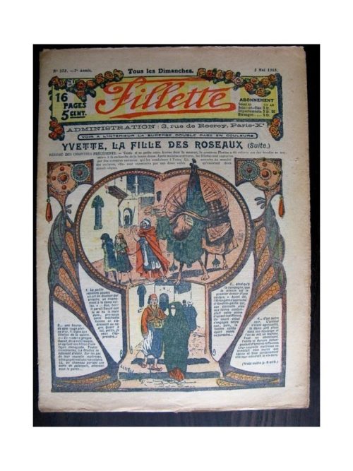 FILLETTE (SPE) 1915 N°373 YVETTE LA FILLE DES ROSEAUX (poupée Fillette – Costume d’Alsacienne)