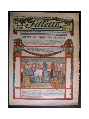 FILLETTE (SPE) 1915 N°380 YVETTE LA FILLE DES ROSEAUX (Mode de Fillette – Modèles de robes 1915)