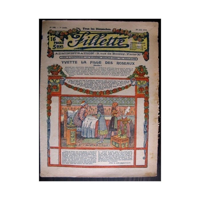 FILLETTE 1915 N°380 YVETTE LA FILLE DES ROSEAUX (Mode de Fillette - Modèles de robes 1915)