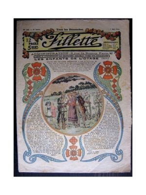 FILLETTE (SPE) 1916 N°426 LES ENFANTS DE L’OTAGE (Poupée Friquette – Pochette brodée)