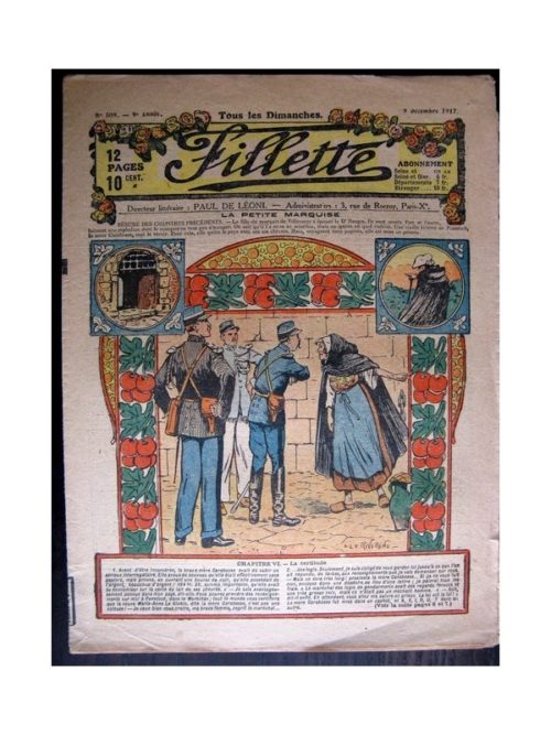 FILLETTE (SPE) 1917 N°509 LA PETITE MARQUISE (6) LA CERTITUDE