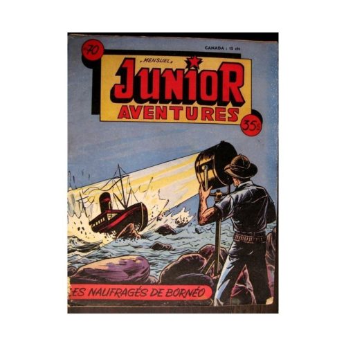 JUNIOR AVENTURES N°70 LES NAUFRAGÉS DE BORNEO (Editions des Remparts 1956)