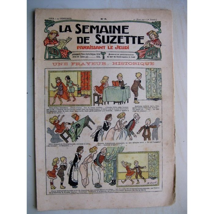 La Semaine de Suzette 7e année n°9 (1911) Une frayeur historique (Henri Avelot)