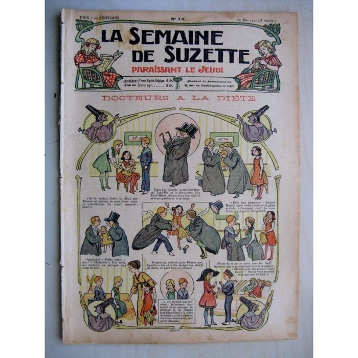 La Semaine de Suzette 7e année n°15 (1911) Docteur à la diète (Bleuette - Robe d'été)