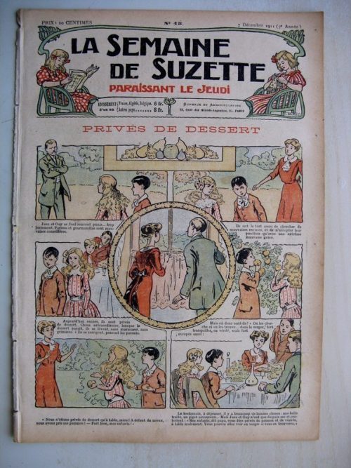 La Semaine de Suzette 7e année n°45 (1911) Privés de dessert (Bleuette – Layette – robe longue)