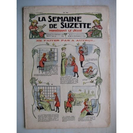 La Semaine de Suzette 7e année n°46 (1911) Ne faites pas à autrui (Bleuette - Layette - brassières)