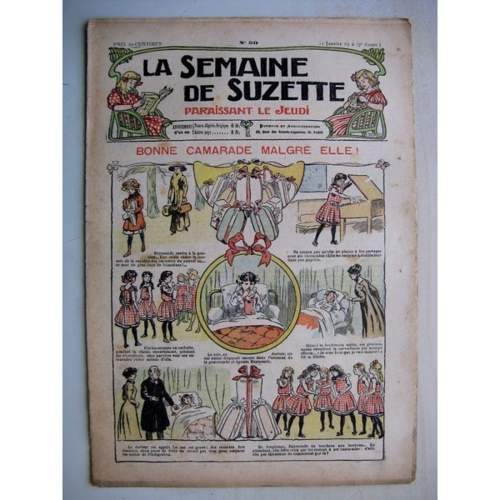 La Semaine de Suzette 7e année n°50 (1912) Bonne camarade malgré elle (Bleuette - Robe en lainage)