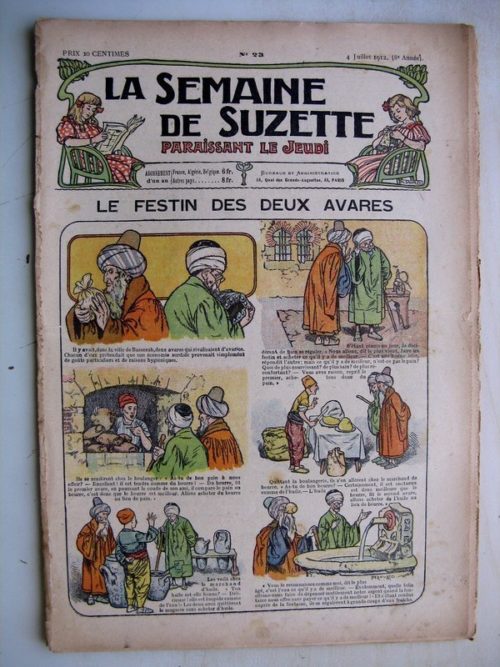 La Semaine de Suzette 8e année n°23 (1912) Les deux avares – Bleuette