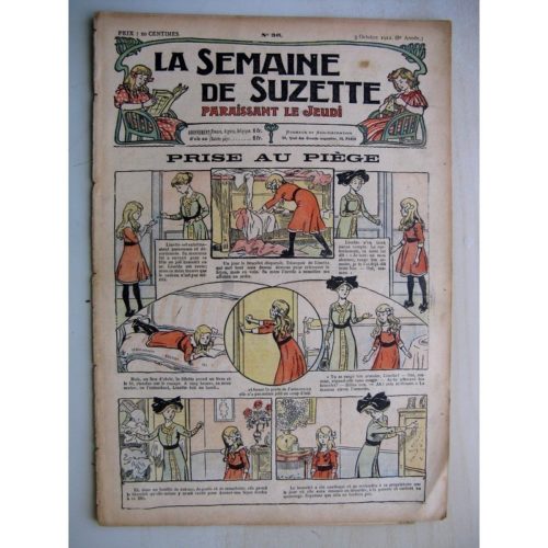 La Semaine de Suzette 8e année n°36 (1912) Prise au piège – Macaque et Pélican (Jean d’Aurian)