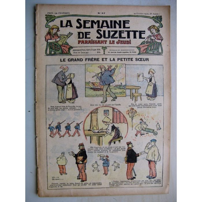 La Semaine de Suzette 8e année n°37 (1912) Grand frère et petite soeur (Léonce burret) Bleuette - Manteau habillé