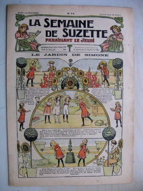 La Semaine de Suzette 9e année n°12 (1913) Le jardin de Simone – L’enfance de Bécassine (12)