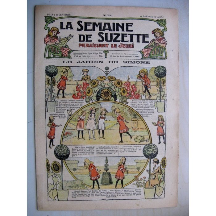 La Semaine de Suzette 9e année n°12 (1913) Le jardin de Simone - L'enfance de Bécassine (12)