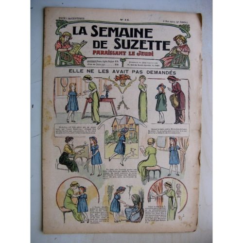 La Semaine de Suzette 9e année n°14 (1913) Elle ne les avait pas demandés (Guydo) Bleuette (cols de costume)