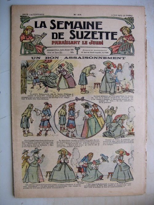 La Semaine de Suzette 9e année n°19 (1913) Un bon assaisonnement (Léonce Burret) Janot Vif argent (Jehan Testevuide)