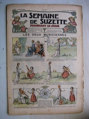 La Semaine de Suzette 9e année n°23 (1913) Les deux musiciennes (Guydo) Bleuette (costume de pêcheuse 1)