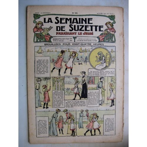La Semaine de Suzette 9e année n°25 (1913) Broullée pour vingt quatre heures – Bleuette (costume de tennis)