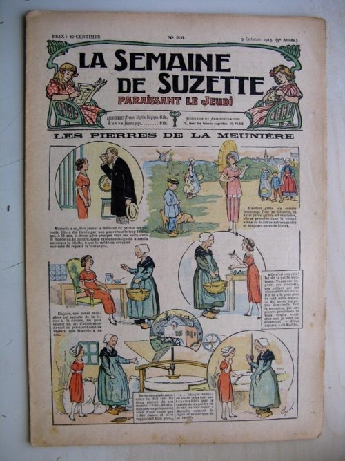 La Semaine de Suzette 9e année n°36 (1913) Les pierres de la meunière (Guydo) – L’anglaise (Jehan Testevuide)