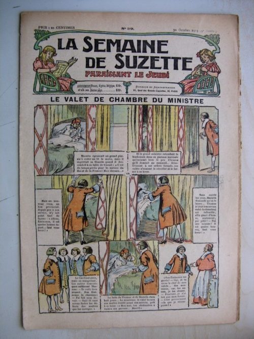 La Semaine de Suzette 9e année n°39 (1913) Le valet de chambre du ministre Mazarin – Bleuette (robe de chambre)