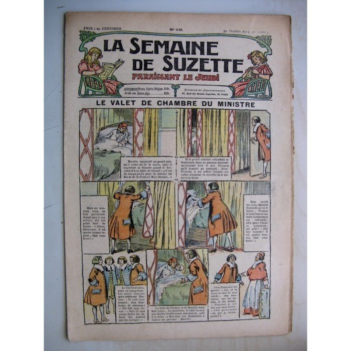 La Semaine de Suzette 9e année n°39 (1913) Le valet de chambre du ministre Mazarin - Bleuette (robe de chambre)