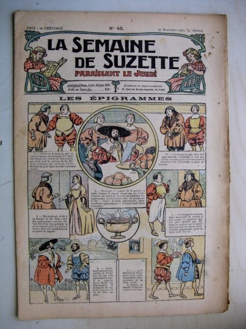 La Semaine de Suzette 9e année n°43 (1913) Les épigrammes de François 1er – Bleuette (chemise de jour)