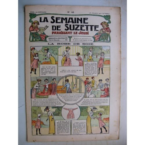 La Semaine de Suzette 9e année n°46 (1913) La robe de soie – Le troisième convive (conte oriental) Pinchon