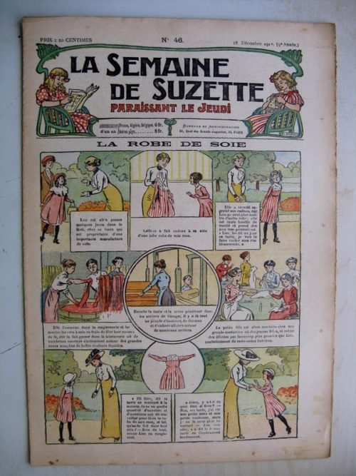 La Semaine de Suzette 9e année n°46 (1913) La robe de soie – Le troisième convive (conte oriental) Pinchon