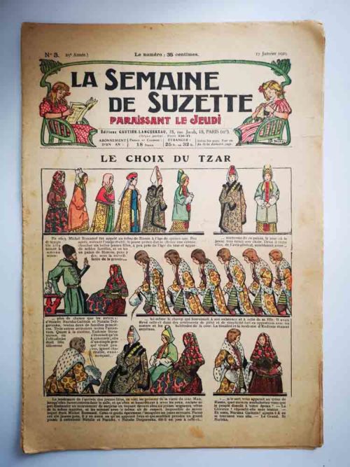 La Semaine de Suzette 25e année n°3 (1929) Le choix du Tsar