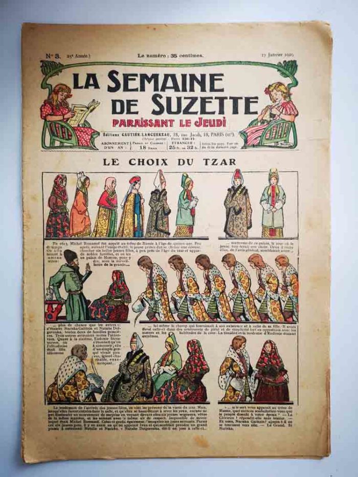 La Semaine de Suzette 25e année n°3 (17 janvier 1929) Le choix du Tsar