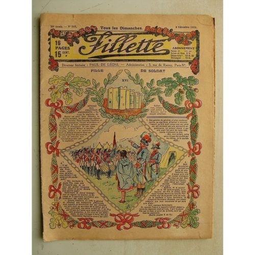 FILLETTE (SPE) N°561 (8 décembre 1918) Fille de soldat (André Galland) La nouvelle Jeanne d’Arc (M. mercey)