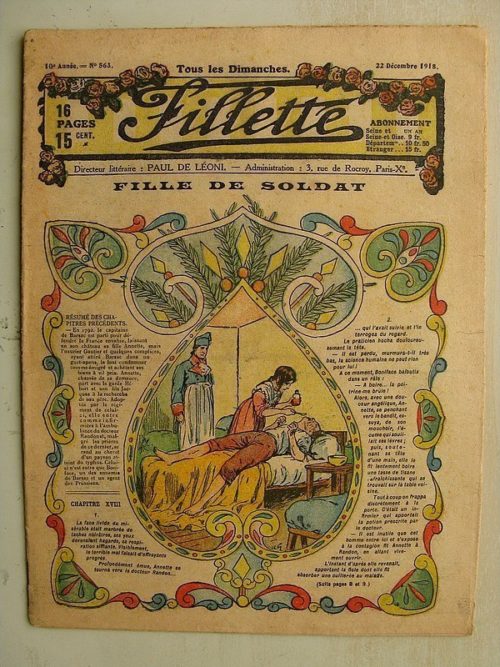FILLETTE (SPE) N°563 (22 décembre 1918) Fille de soldat (Paul Darcy – André Galland) Le parachute de Riquet (Dam Georges Damour)
