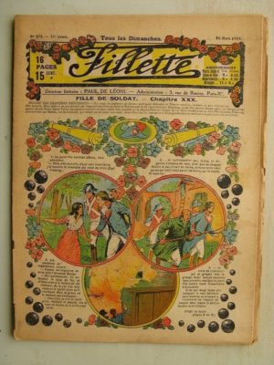 FILLETTE (SPE) N°575 (16 mars 1919) Fille de soldat (André Galland – Paul Darcy) Le petit bouquet de jasmin (Léon Roze)
